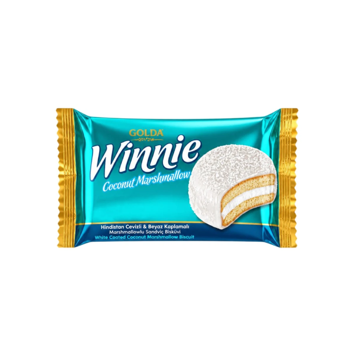 Alfajor Winnie de Coco con Relleno de Malvavisco – Golda 30g