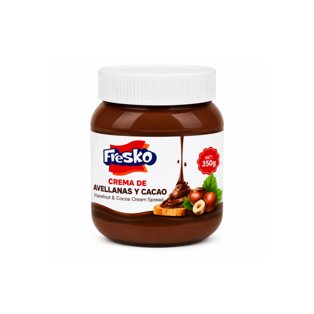 Crema de Avellanas y Cacao Fresko 350 g