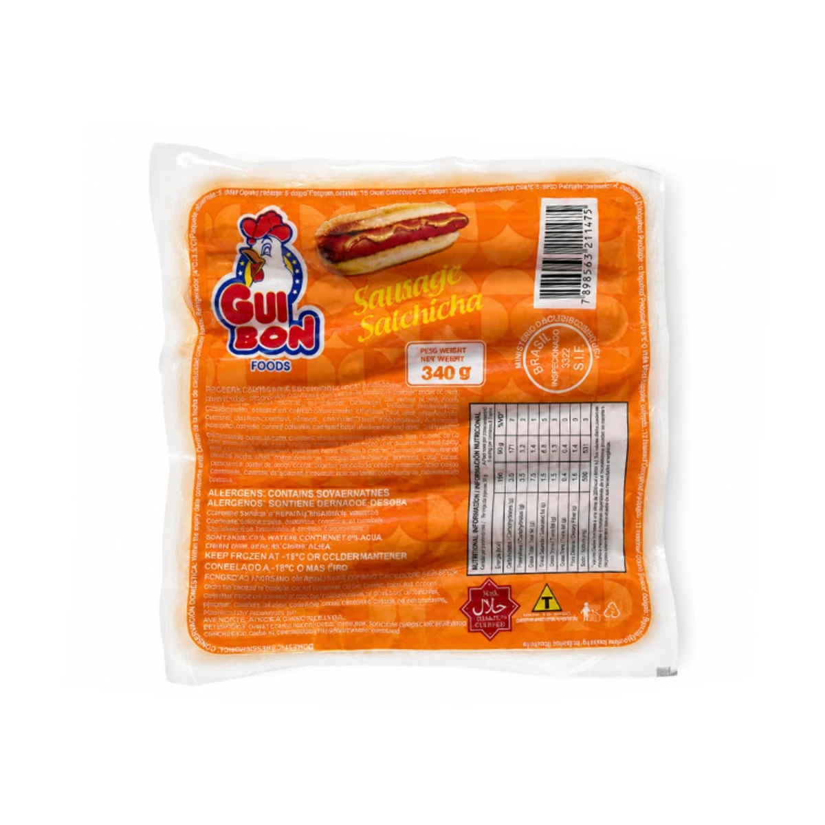 Salchichas de Pollo - Guibon Foods 340g