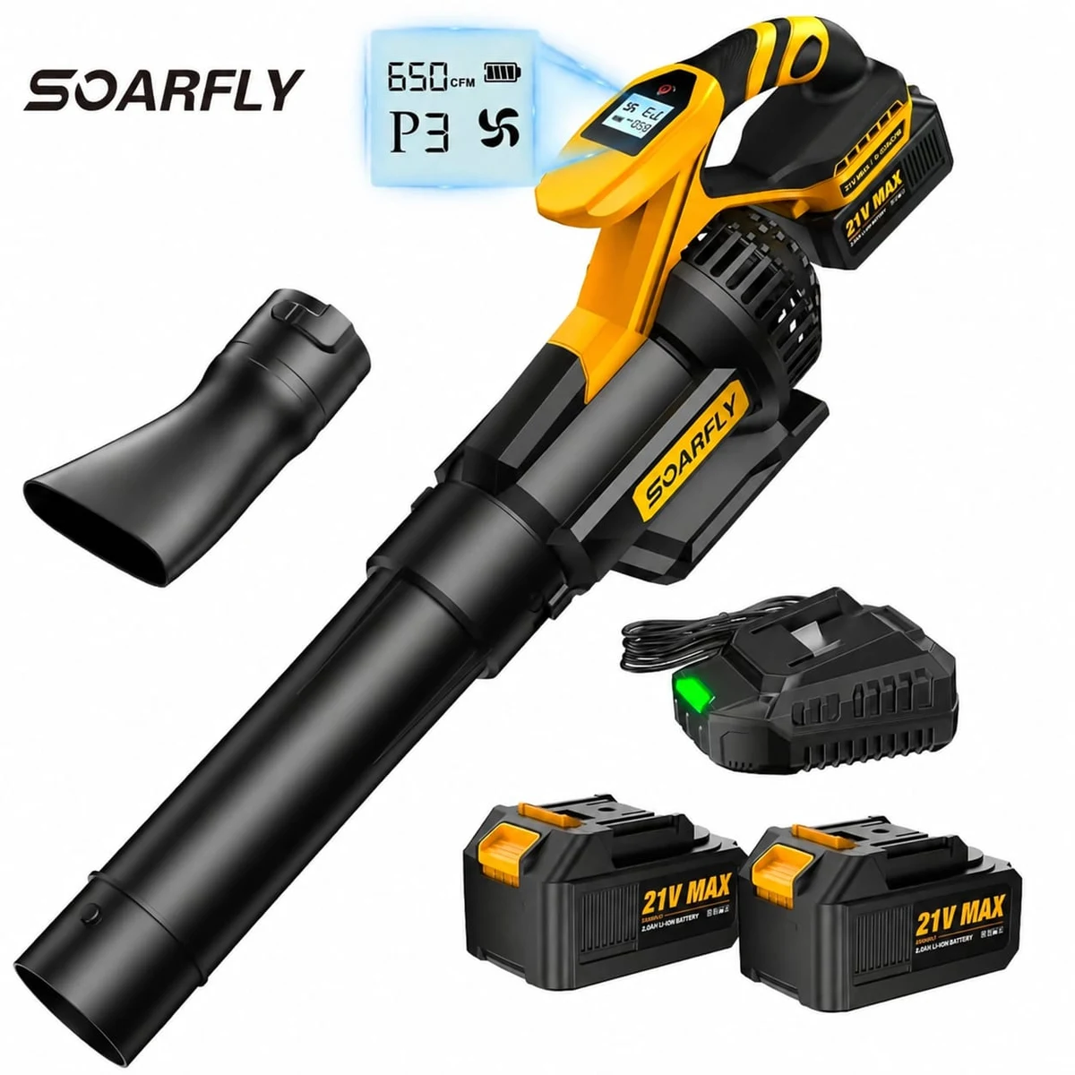 Sopladora de Hojas Inalámbrica SOARFLY (Flujo de Aire Potente)