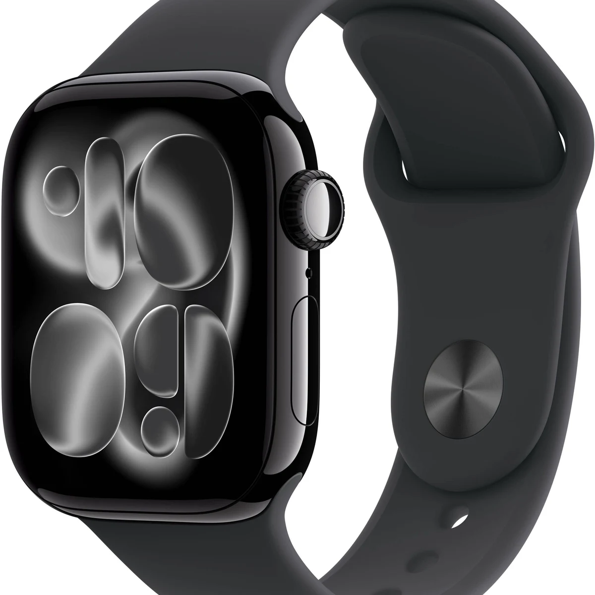 Apple Watch Series 11 (GPS) 42mm Jet Black Aluminum Case with Black Sport Band - S/M - Jet Black - (2025)