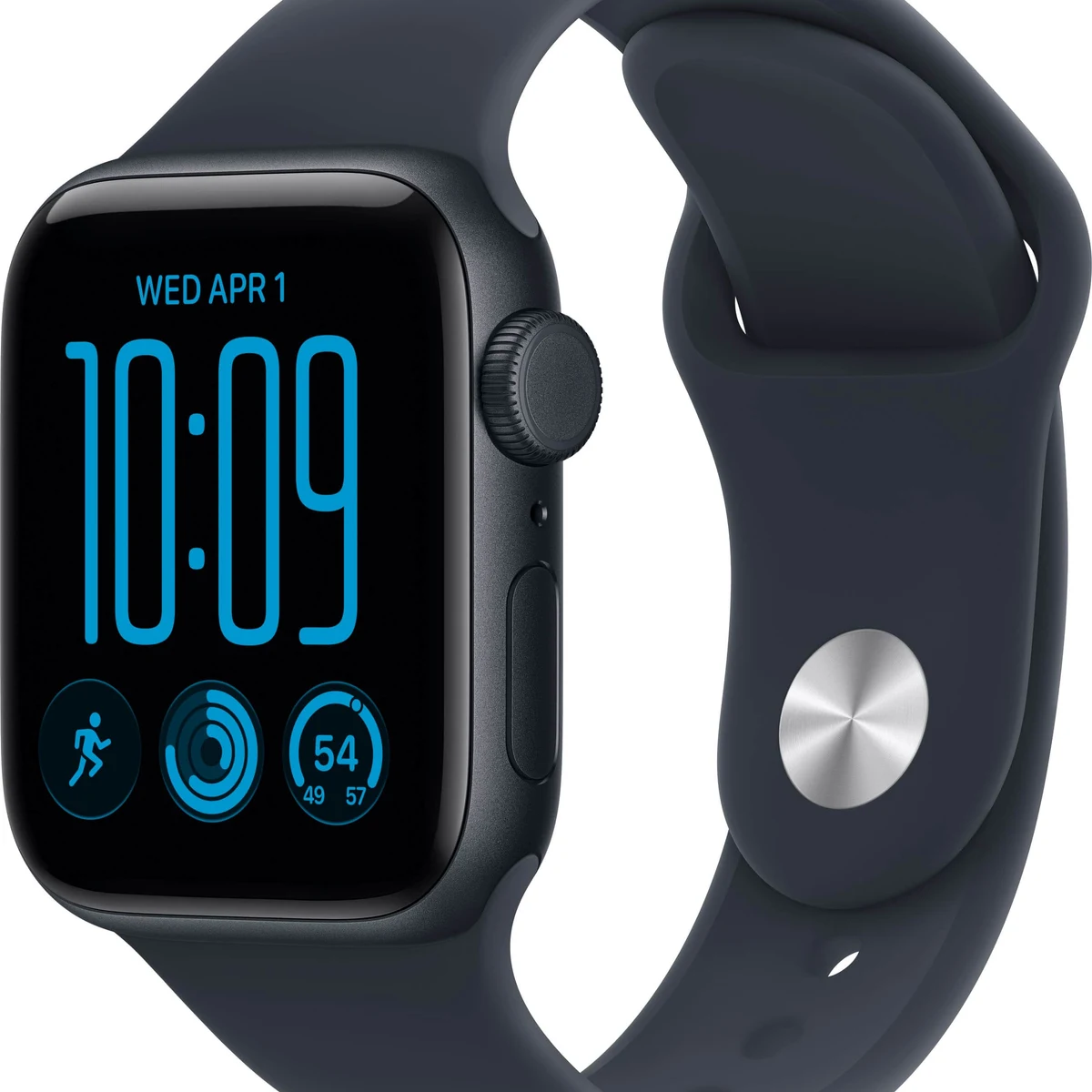 Apple Watch SE 3 (GPS + Cellular) 40mm Aluminum Case with Navy Blue Sport Band - M/L - Midnight (Verizon) - (2026)