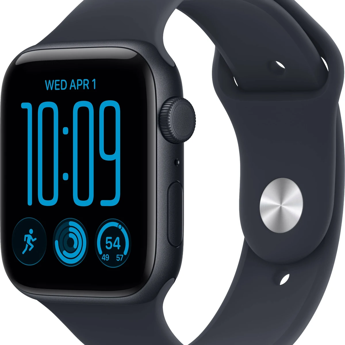Apple Watch SE 3 (GPS + Cellular) 44mm Aluminum Case with Navy Blue Sport Band - M/L - Midnight (Verizon) - (2026)