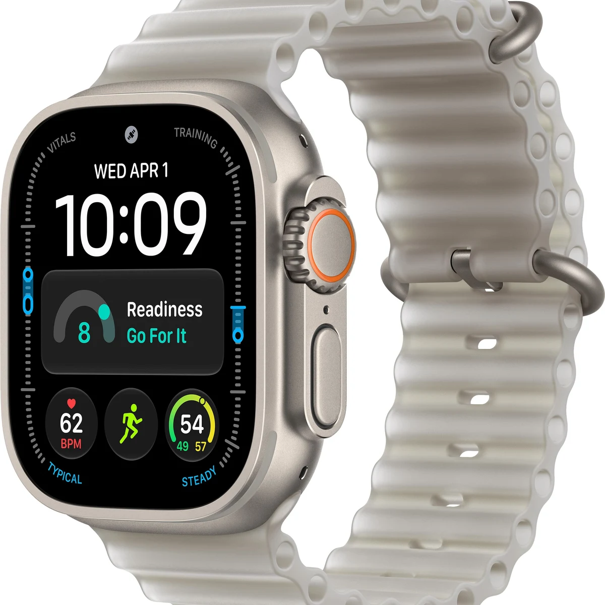 Apple Watch Ultra 4 (GPS + Cellular) 49mm Titanium Case with Translucent Gray Ocean Band - Natural - (2026)