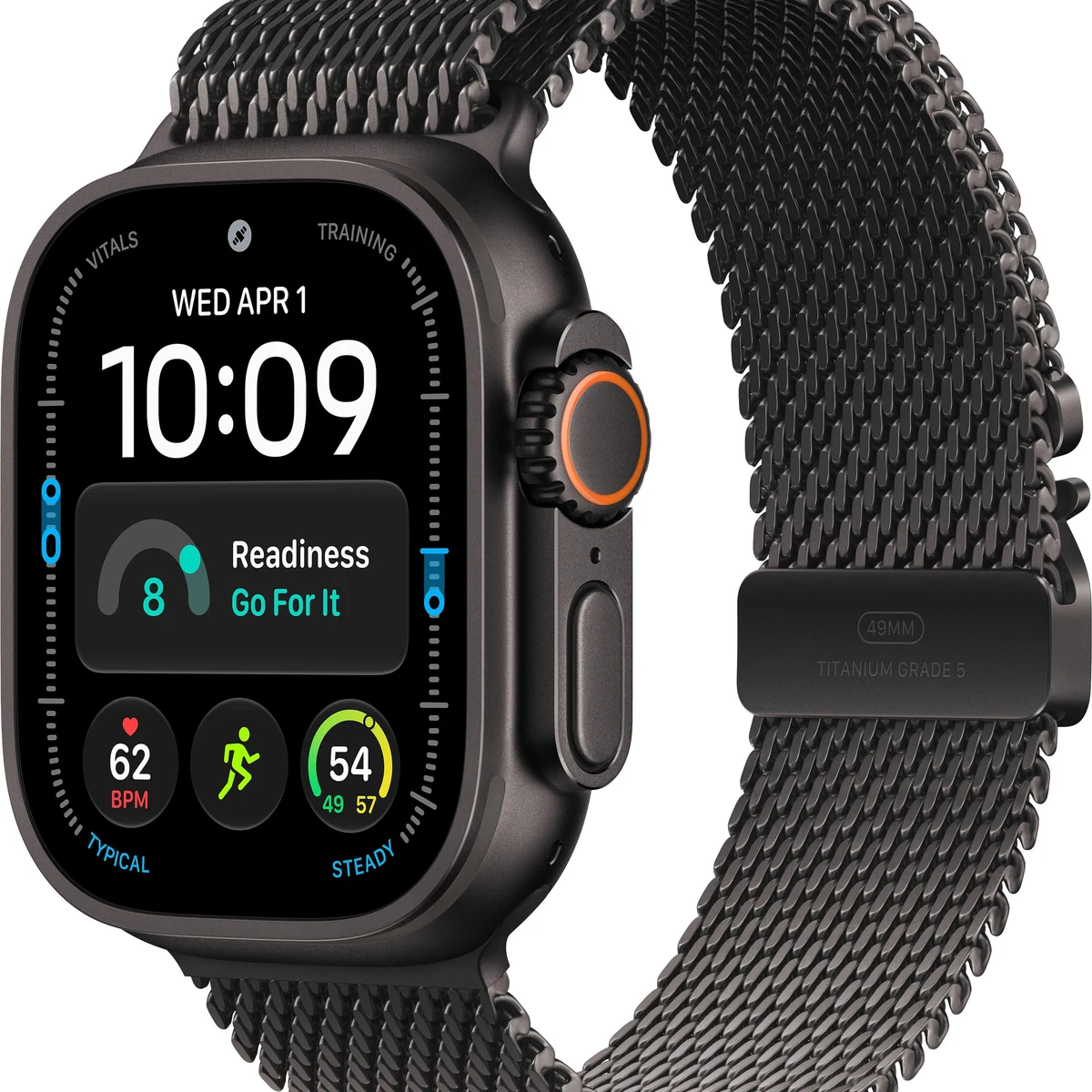 Apple Watch Ultra 4 (GPS + Cellular) 49mm Titanium Case with Black Titanium Milanese Loop - S - Black - (2026)