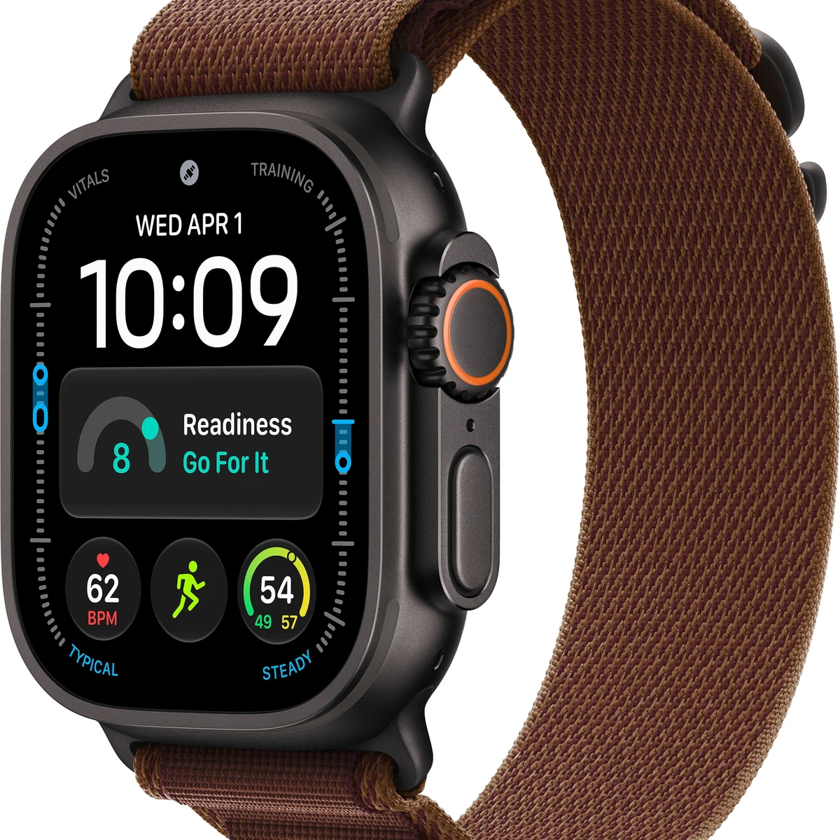 Apple Watch Ultra 4 (GPS + Cellular) 49mm Titanium Case with Burgundy Alpine Loop - L - Black - (2026)