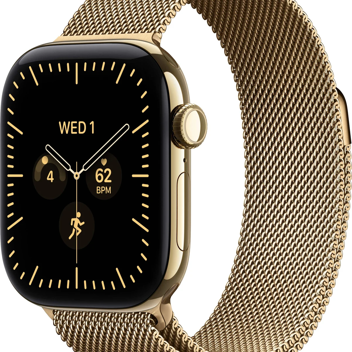 Apple Watch Series 12 (GPS + Cellular) 42mm Titanium Case with Radiant Gold Milanese Loop - Radiant Gold (AT&T) - (2026)