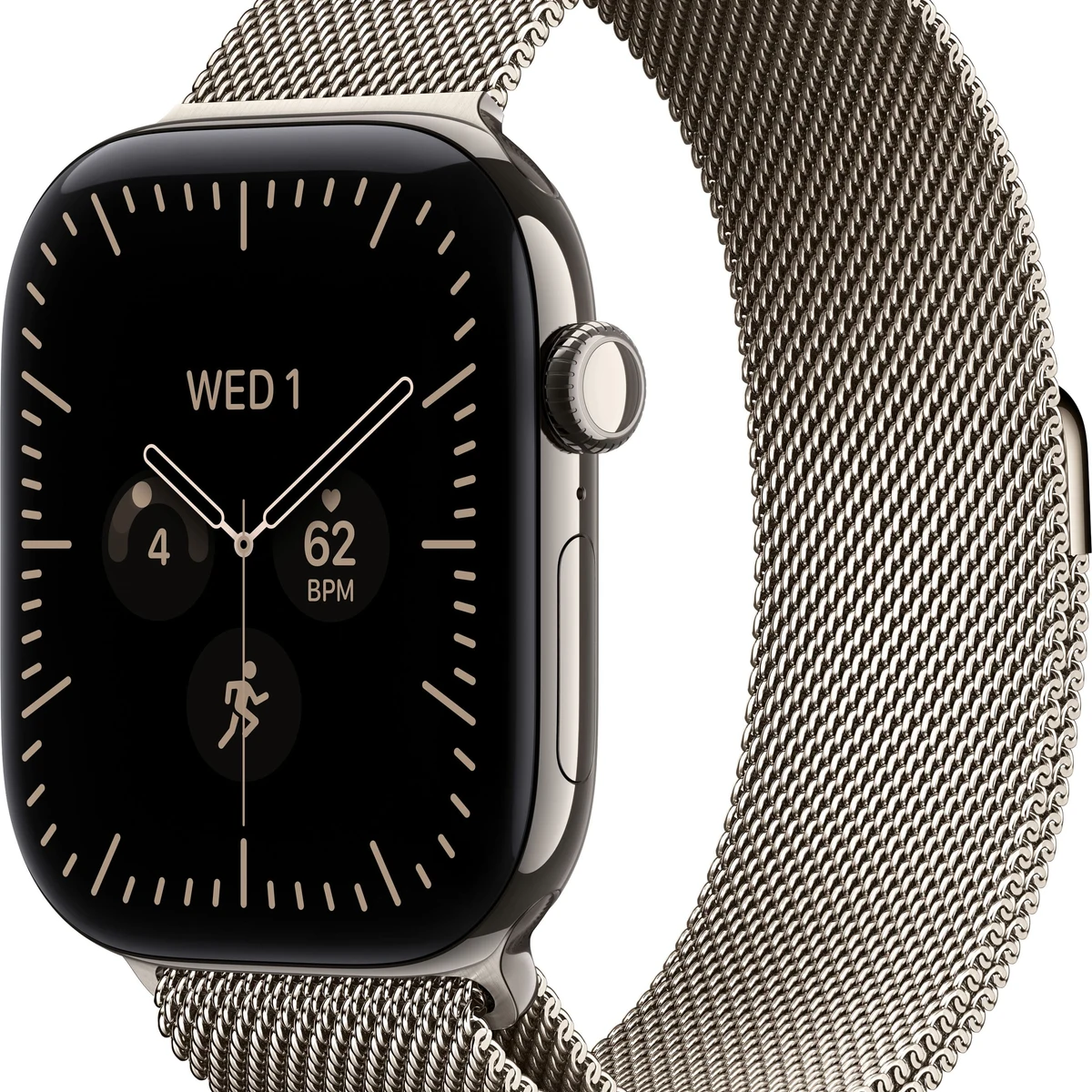 Apple Watch Series 12 (GPS + Cellular) 46mm Titanium Case with Natural Milanese Loop - M/L - Natural (AT&T) - (2026)