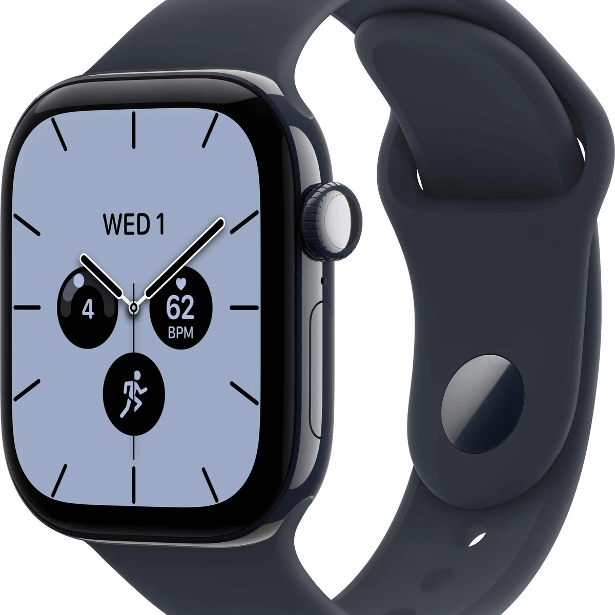 Apple Watch Series 12 (GPS + Cellular) 42mm Ceramic Case with Navy Blue Sport Band - S/M - Night Blue (AT&T) - (2026)