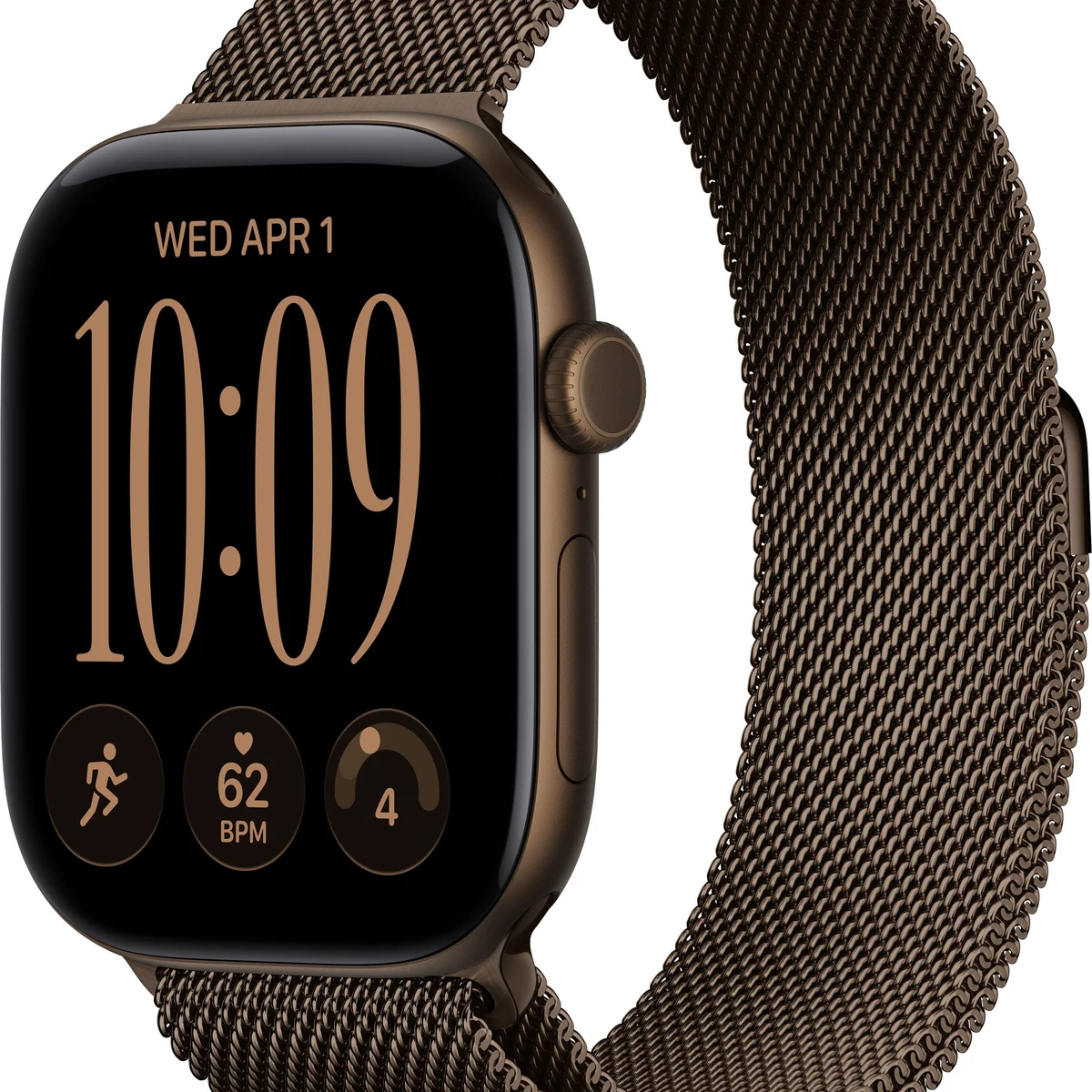 Apple Watch Series 12 (GPS + Cellular) 46mm Aluminum Case with Dark Bronze Milanese Loop - M/L - Dark Bronze (AT&T) - (2026)