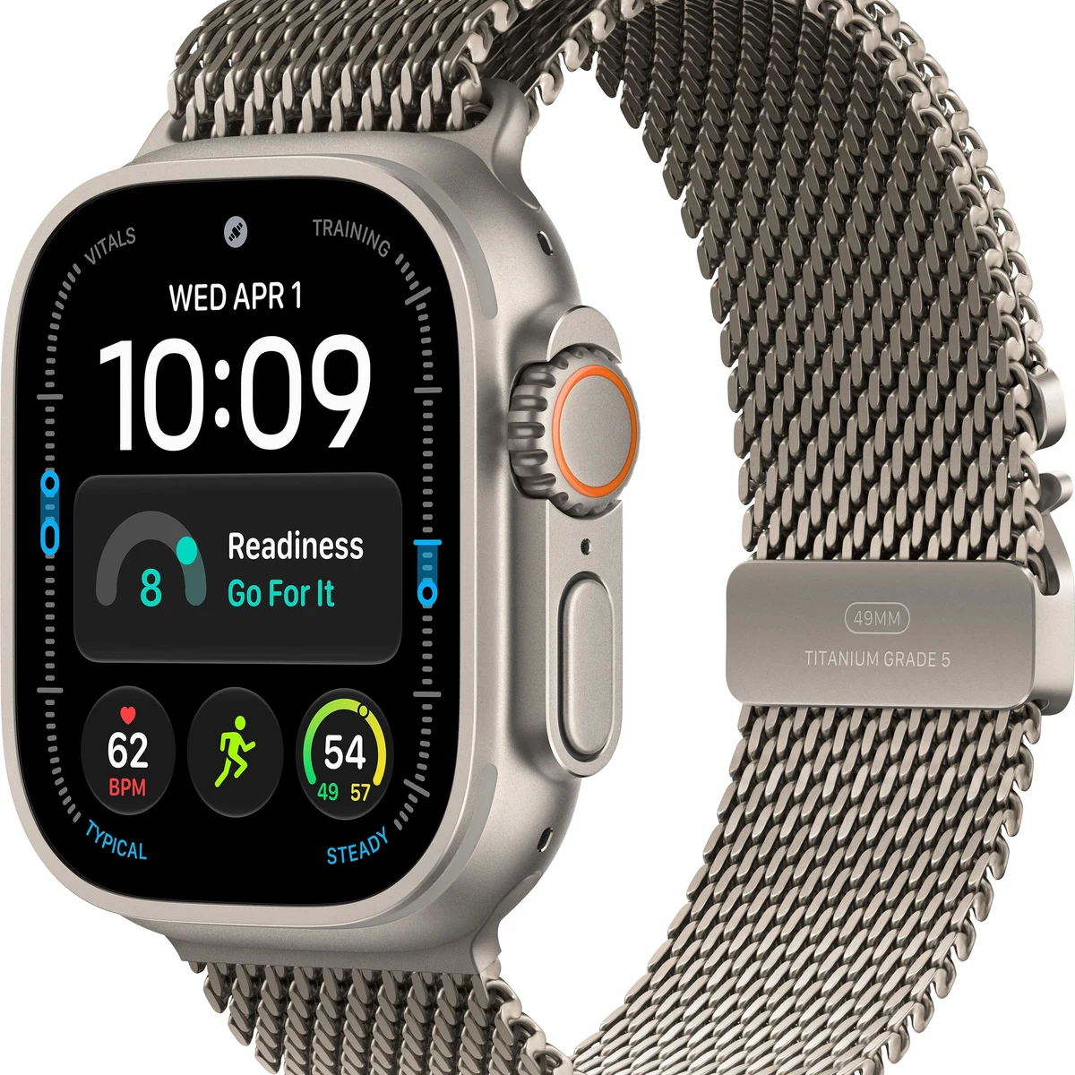 Apple Watch Ultra 4 (GPS + Cellular) 49mm Titanium Case with Natural Titanium Milanese Loop - S - Natural (AT&T) - (2026)