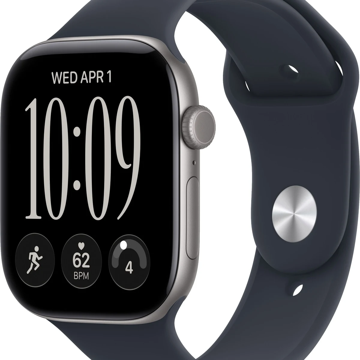 Apple Watch Series 12 (GPS + Cellular) 46mm Aluminum Case with Navy Blue Sport Band - S/M - Space Gray (Verizon) - (2026)