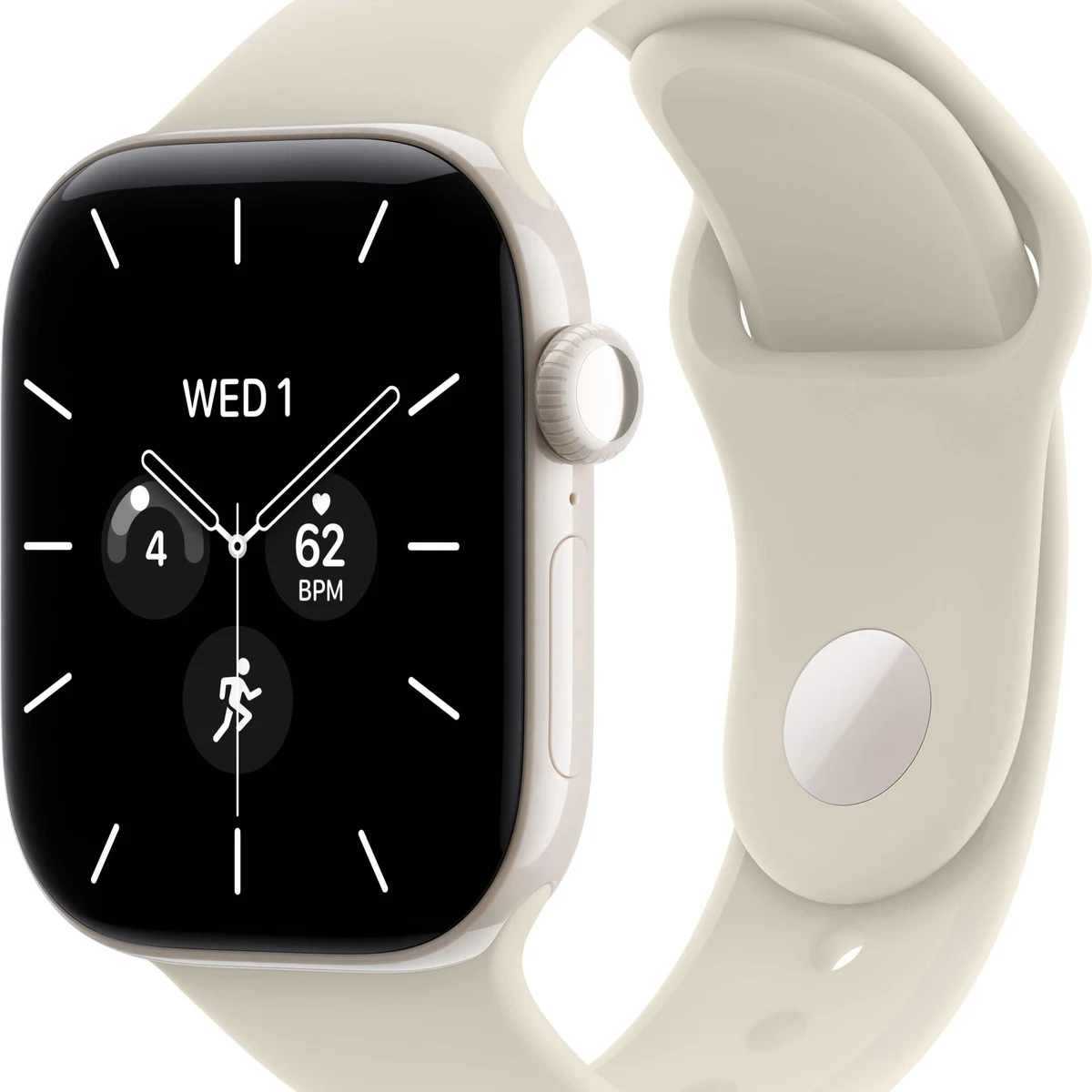 Apple Watch Series 12 (GPS + Cellular) 42mm Ceramic Case with Sand Sport Band - S/M - Pearl White (Verizon) - (2026)