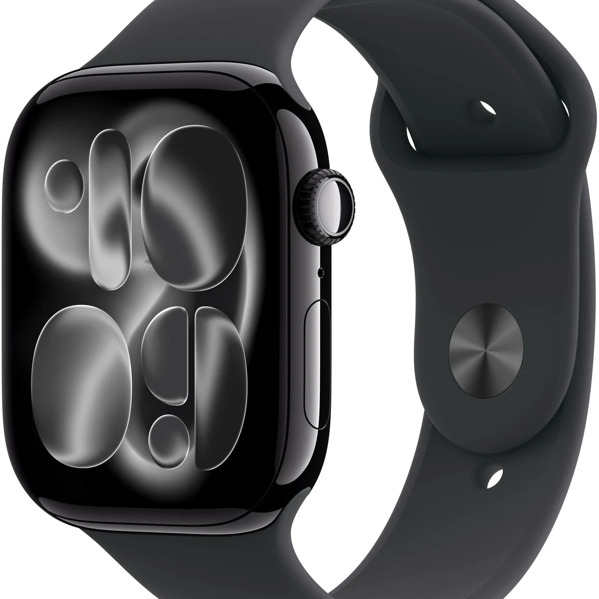 Apple Watch Series 11 (GPS+Cellular) 46mm Aluminum Case with Black Sport Band - S/M - Jet Black (Verizon) - (2025)