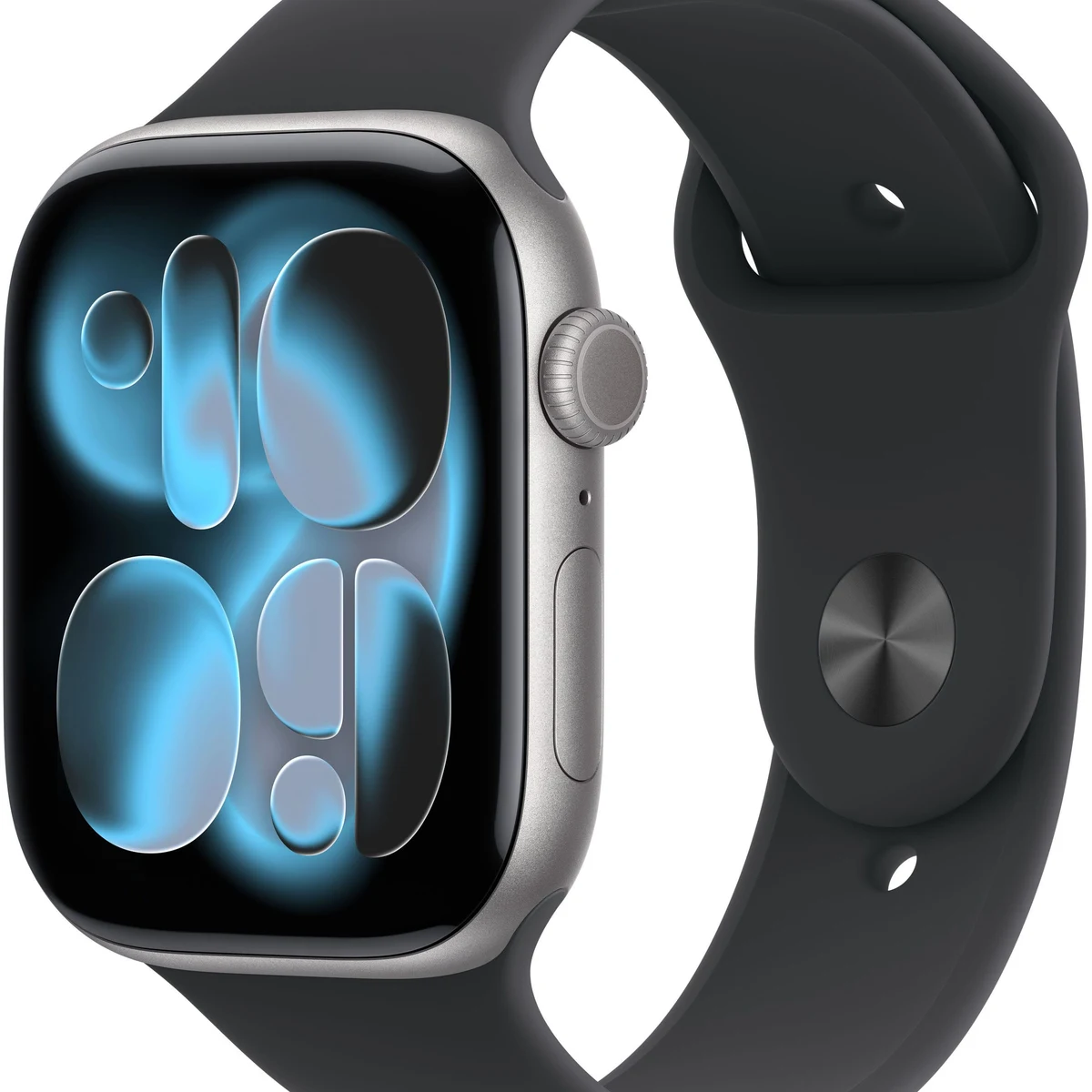 Apple Watch Series 11 (GPS+Cellular) 46mm Aluminum Case with Black Sport Band - M/L - Space Gray - (2025)