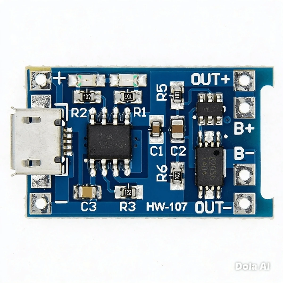 BMS, 1S, 4V, MICRO USB, TP4056