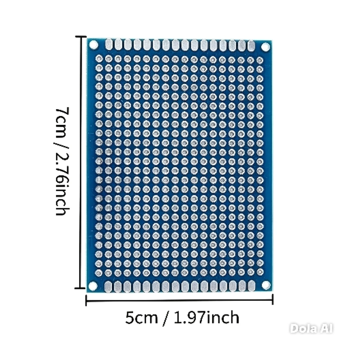 PLACA PERFORADA DE DOBLE CARA 5X7 CM