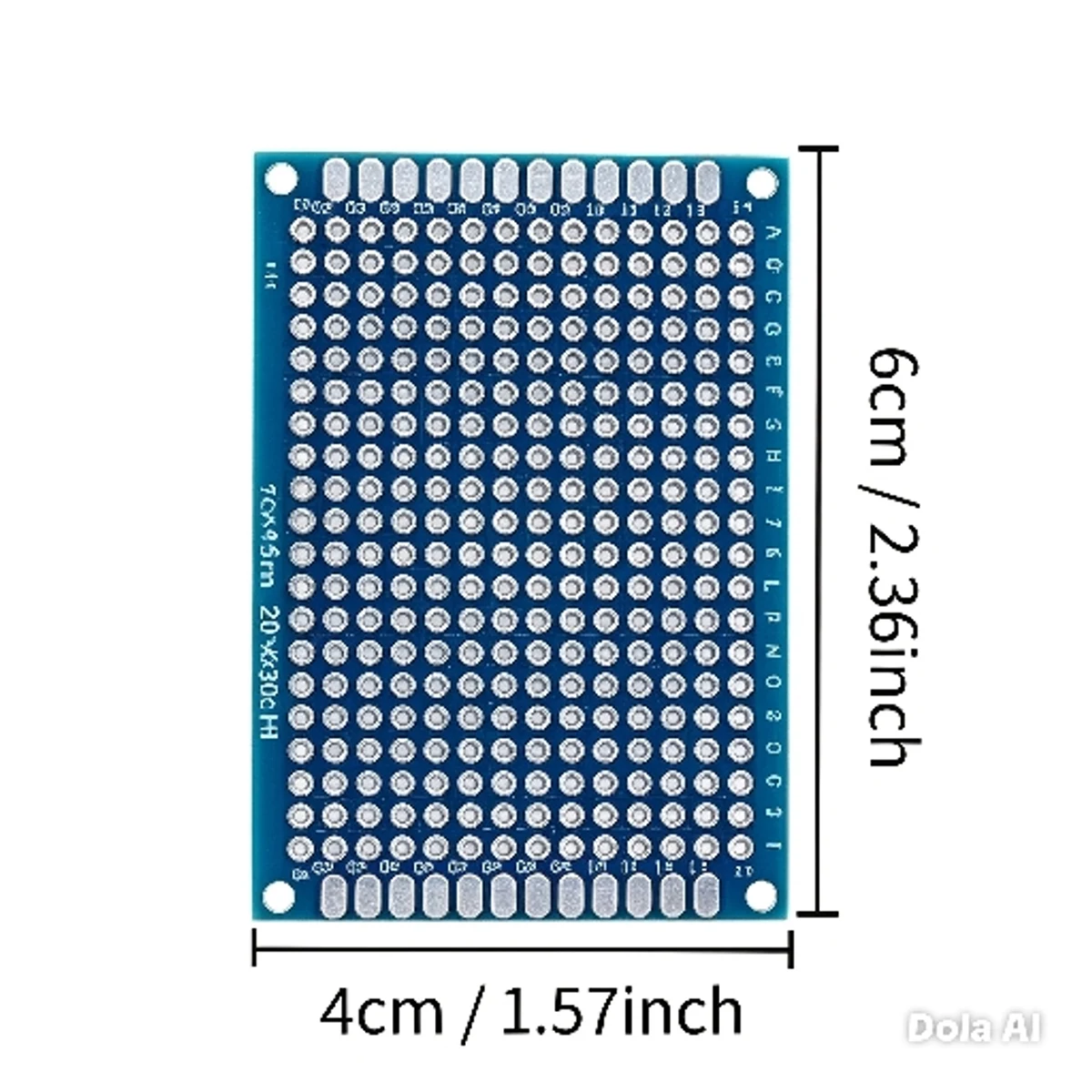 PLACA PERFORADA DE DOBLE CARA 4X6 CM
