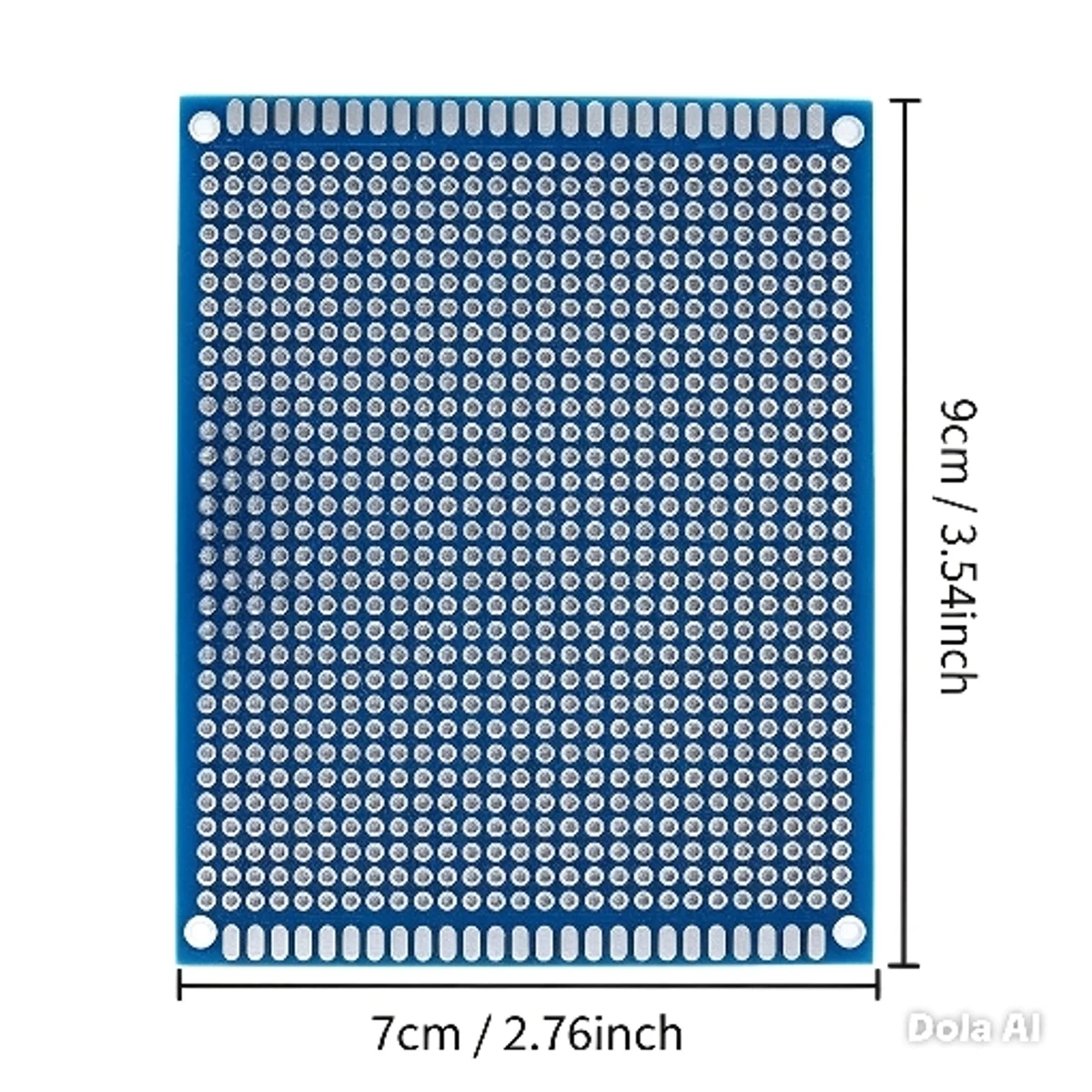 PLACA PERFORADA DE DOBLE CARA 7X9 CM