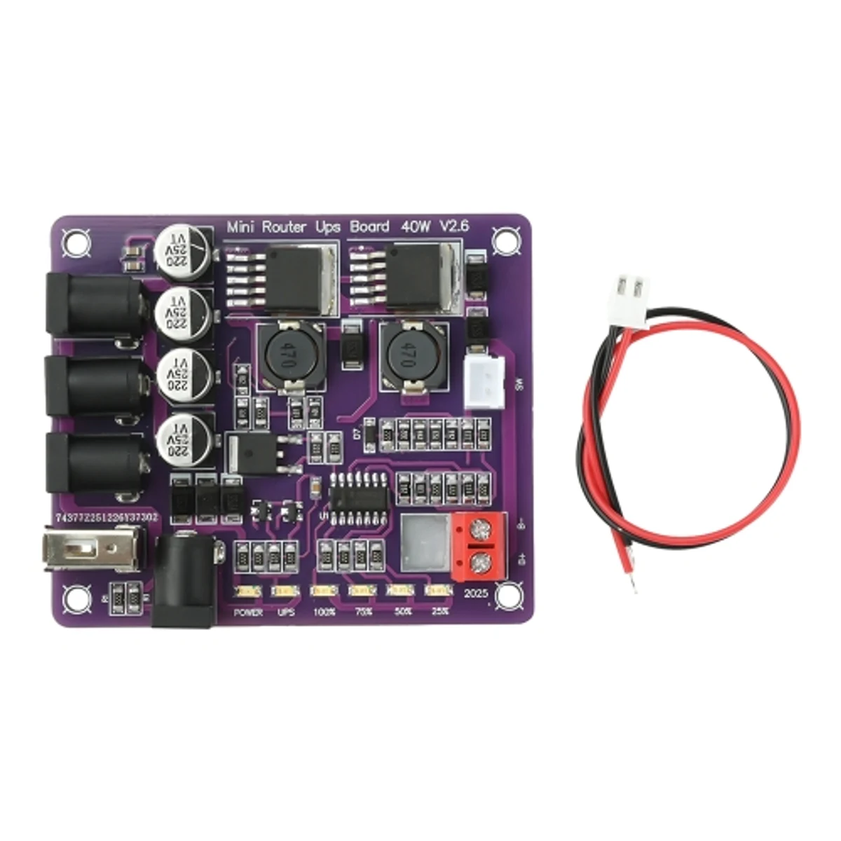 PLACA MINI UPS PARA NAUTA HOGAR, WIFI, ROUTER, 5V, 9V, 12V
