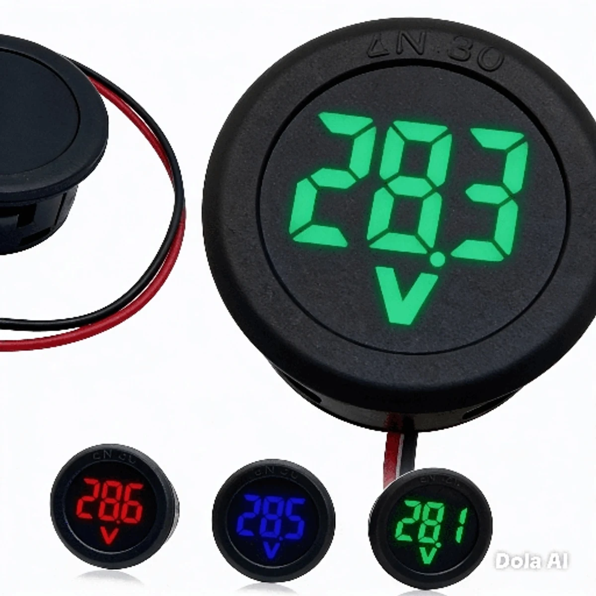VOLTIMETRO DIGITAL REDONDO DE 4 - 100V