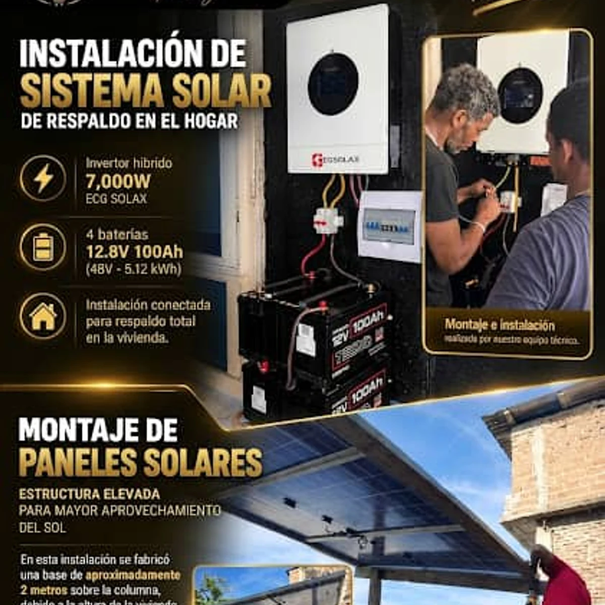 SERVICIO DE MONTAJE DE SISTEMAS FOTOVOLTAICOS