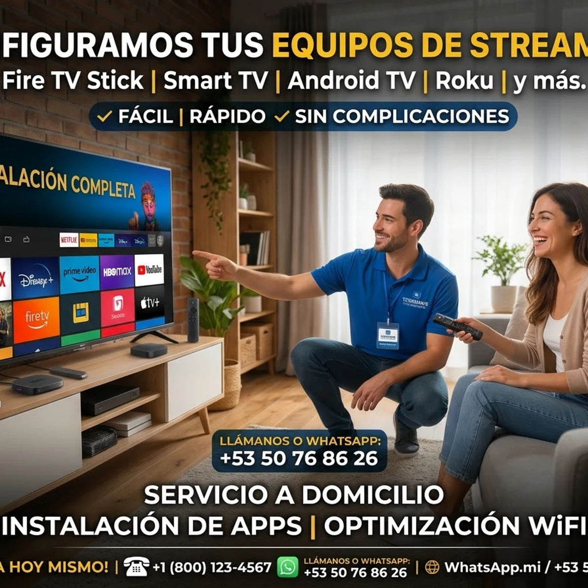Configuración a Domicilio de equipos de streaming.
